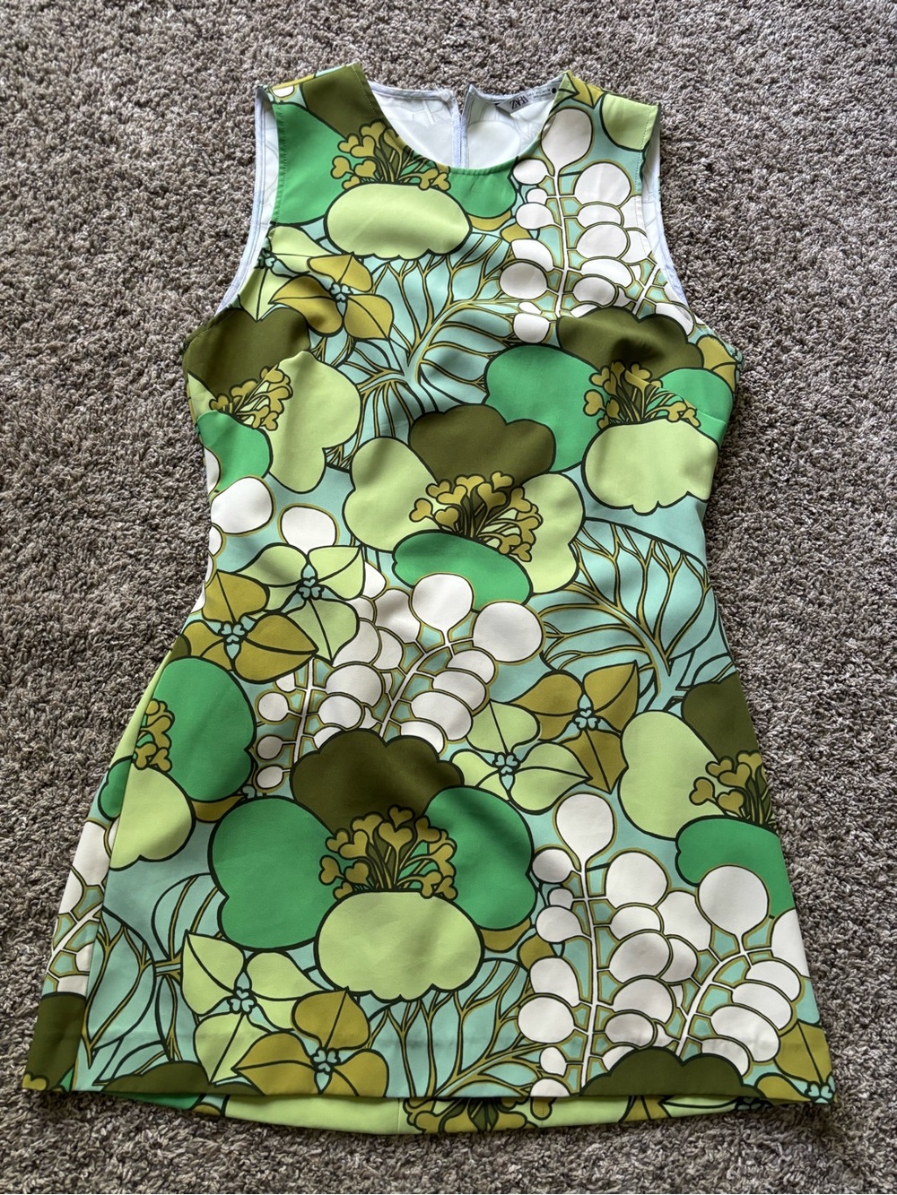 Zara Green Floral Mini Dress
